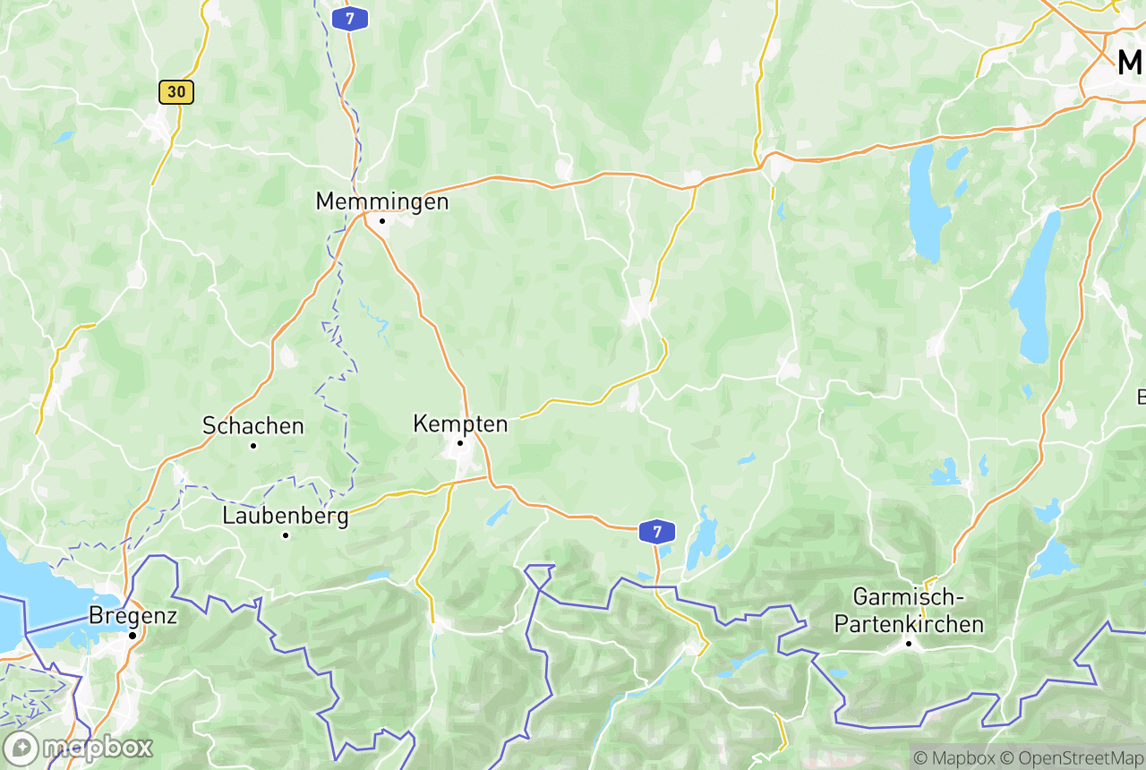 Karte von der Region und Umgebung mit den betreuten Orten